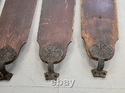 Antique Robbins & Myers Ceiling Fan BLADES from #3229, vintage Wood, to restore