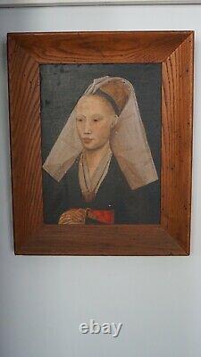 Antique Roger van der Weyden Old Master Oil Student painting early from 1900's