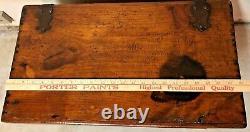 Antique Rustic Primitive Wood Trunk Made From Nat'l Remedy Co. Crate 1900's