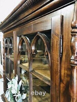 Antique Rustic Solid Wood Hutch From France, Europe, Farmhouse, Country Cottage