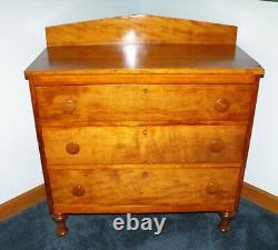 Antique Solid Cherry 3-Drawer Chest of Drawers from Early 1800's