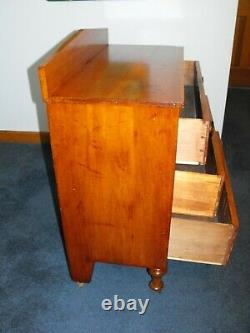 Antique Solid Cherry 3-Drawer Chest of Drawers from Early 1800's