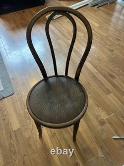 Antique Thonet Bentwood Bistro Chair From Czechoslovakia