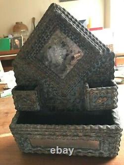 Antique Tramp Art An American Art Form Primitive Made From Found Wood