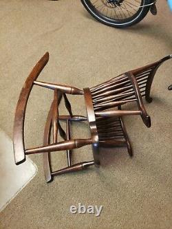 Antique Turn of the 20th Century Wooden Rocker from H. B. Burpee
