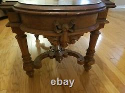 Antique Victorian Inlaid Parlor Table From Approx 1870's RARE FIND