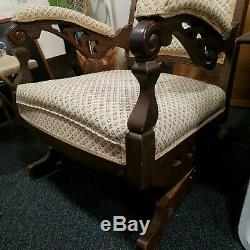 Antique Victorian Wood Rocking Chair- from Ursuline Convent Alton IL