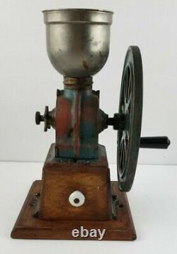 Antique/Vintage 1930s Cast Iron and Wood ELMA Coffee Grinder/Mill from Spain