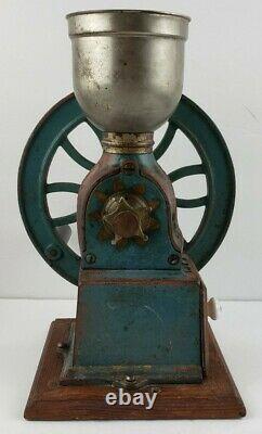 Antique/Vintage 1930s Cast Iron and Wood ELMA Coffee Grinder/Mill from Spain