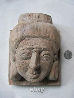 Antique / Vintage Carved Wood Face from Thailand