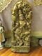 Antique/vintage Carved Wood Vishnu From Temple