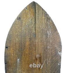 Antique Vintage Gothic Wood Panel Arched Top From Old Church