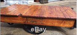 Antique Vintage Industrial Cart Coffee Table (Original from Nutting Factory)