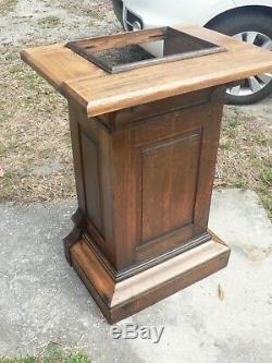 Antique Vintage Oak Pulpit Lectern from Madison county, NC Church wood Tiger Oak