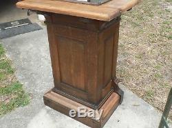 Antique Vintage Oak Pulpit Lectern from Madison county, NC Church wood Tiger Oak