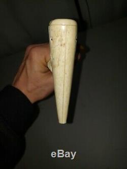 Antique Walking Stick Cane Sperm Whale, Whale Tooth Knob from Southcoast Mass