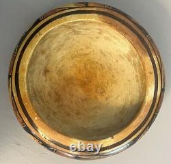 Antique Wood Bowl From Italy Hand Painted 1800's 6