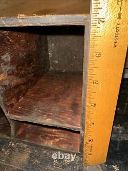 Antique (Wood Box) From Old Print Shop! For Organizing Print Work Rare