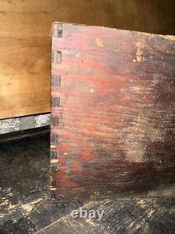 Antique (Wood Box) From Old Print Shop! For Organizing Print Work Rare