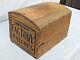 Antique Wood Domed Trunk Made From A Shipping Crate For Matches Wall Paper Lined