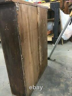 Antique Wood Hanging Wall Cabinet from Woodstock Vermont Farm House