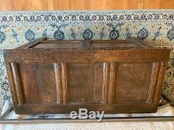 Antique Wood Linen Chest from the 1600s