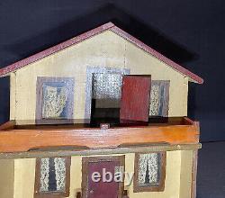Antique Wooden Doll House-Hand Made from Old Wooden Shipping Crates-1920's
