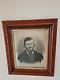 Antique Wooden Frame With Gold Trim From 1895 Portait Of A Bearded Man