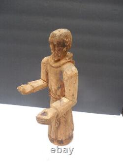 Antique carved wooden satue Saint / Santos from Brazil 14