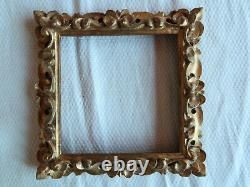 Antique frame in gilded wood, with real gold leaf, from the late 18th century