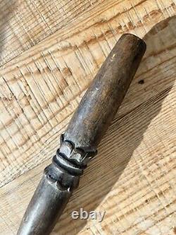 Antique rice beater from Lombok, Indonesia, Hand Carved