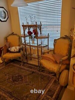 Antique sofa and matching chairs imported from France