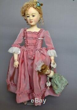 Antique-styled wooden doll by D. Vistavna directly from the artist