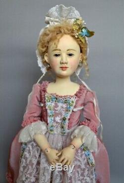 Antique-styled wooden doll by D. Vistavna directly from the artist