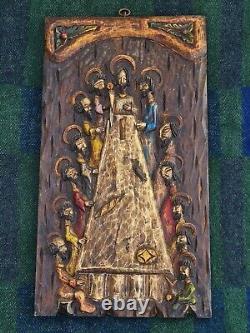 Antique/vintage The Last Supper wood carving Wall Art from Spain ARTYFAKX