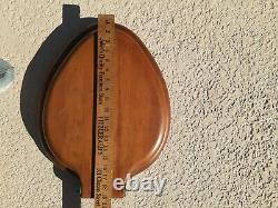 Antique wood Toilet Seat Hardwood Lid Brass Vintage Old from the 20tys