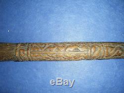 Antique wooden axe handle from Tanimbar, Indonesia, no sword, knife, dagger