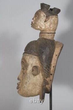 Authentic African vintage Idjo wood mask from Nigeria