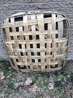 Authentic Antique Primitive Tobacco Basket From East TN Barn Real Not Remake