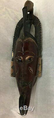 Authentic Bird Red Guro Gu Bete Gye African Art Mask From Private Collection
