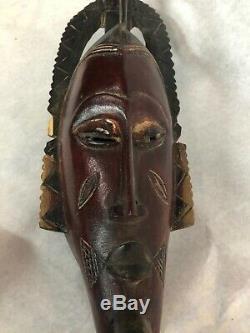 Authentic Bird Red Guro Gu Bete Gye African Art Mask From Private Collection