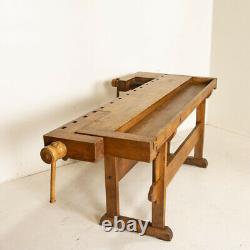 Authentic Vintage Carpenters Workbench Work Table from Denmark