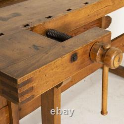 Authentic Vintage Carpenters Workbench Work Table from Denmark