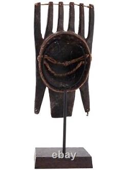 Authentic West African Bambara Mask from Mali, stand included. Museum quality