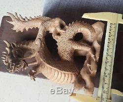 Balinese Handcarved Chinese Dragon from Sandalwood Original