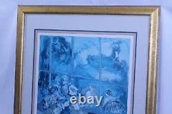 Barbara A. Wood A View From The Garden Lithograph Art Framed Matted VTG Signed #