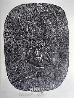 Barry Moser, four original artist signed wood engravings, from Bacchanalia 1970
