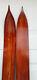Beautiful Antique Wooden Skiis, Probably From Maine, Nicely Refinished
