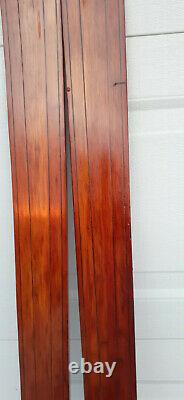 Beautiful Antique Wooden Skiis, Probably from Maine, Nicely Refinished
