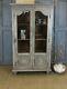 Beautiful Carved Glass Fronted Cabinet/armoire Made From Mango Wood